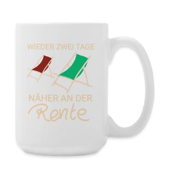 Wieder Tag näher an der Rente - Große Tasse 440 ml - Weiß - Rechts