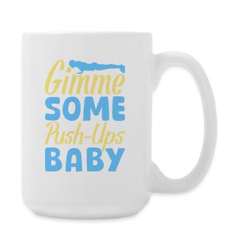 Fitness Fanatics Gimme Some Push-Ups Calisthenics - Large Mug 440 ml - white - Right