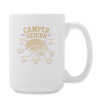 Camper Gehirn Humor Shirt - Große Tasse 440 ml - Weiß - Rechts
