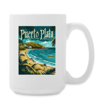 Puerto Plata Strandparadies Tropische Küste - Große Tasse 440 ml - Weiß - Rechts