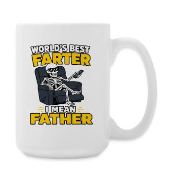 La fête des pères Papa Le meilleur péteur du monde Je veux dire Père - Grande tasse 440 ml - blanc - Droite