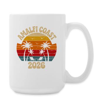 Amalfi Coast 2026 Vintage Sunset - Large Mug 440 ml - white - Right