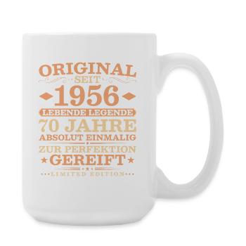 1956 Jahrgang 70 Jahre Absolut Einmalig - Große Tasse 440 ml - Weiß - Rechts