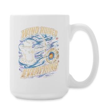 Archery Archer Wind Ruined Everything - Large Mug 440 ml - white - Right