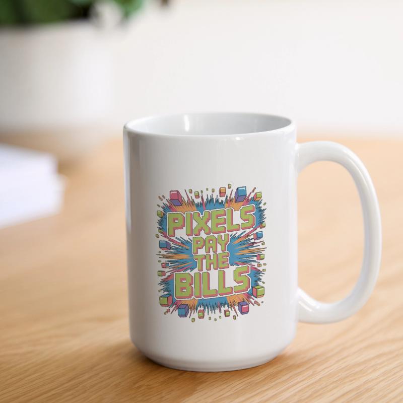 Game Developer Pixels Pay The Bills Web Developer Große Tasse 440 ml