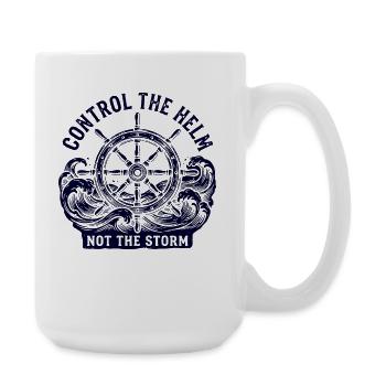 Control The Helm - Large Mug 440 ml - white - Right