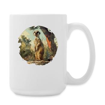 Suricate Erdmännchen - Grande tasse 440 ml - blanc - Droite