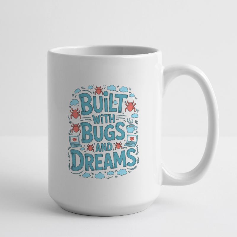 Game Developer Built With Bugs And Indie Developer Große Tasse 440 ml