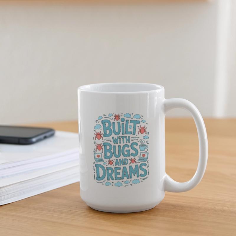 Game Developer Built With Bugs And Indie Developer Große Tasse 440 ml