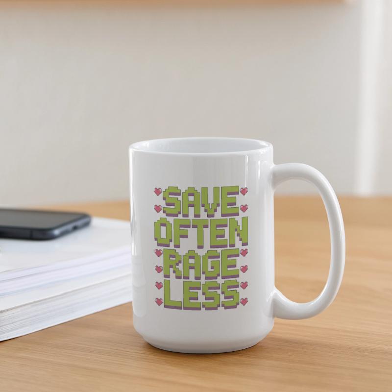 Game Developer Save Often Rage Less Web Developer Große Tasse 440 ml