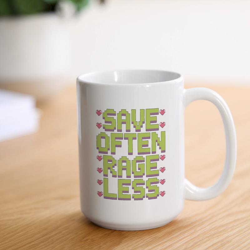 Game Developer Save Often Rage Less Web Developer Große Tasse 440 ml