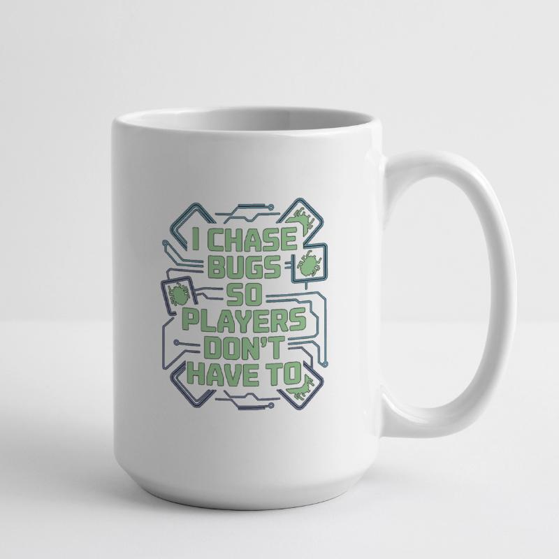 Game Developer I Chase Bugs So Game Programmer Große Tasse 440 ml