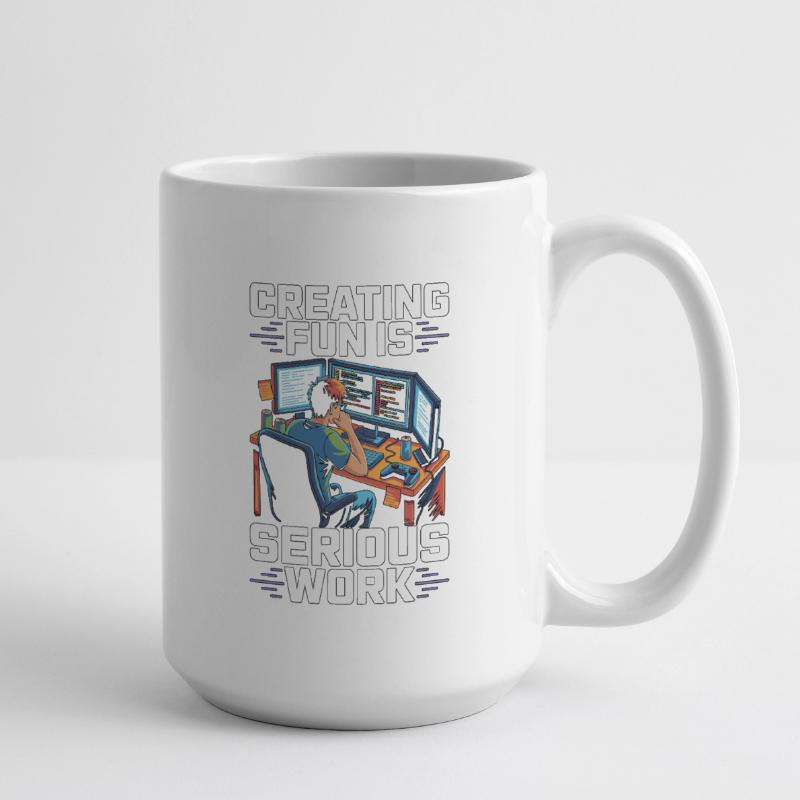 Game Developer Creating Fun Is Game Programmer Große Tasse 440 ml