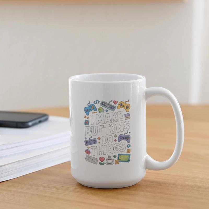 Game Developer I Make Buttons Software Developer Große Tasse 440 ml
