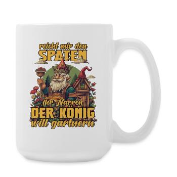 Hobbygärtner Gärtner Gartenarbeit Hochbeet Garten - Große Tasse 440 ml - Weiß - Rechts