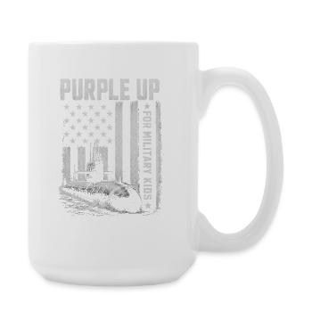 Purple for Military Kids (Subcategory Military Kid) - Large Mug 440 ml - white - Right
