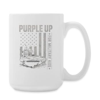 Purple Up for Military Child Carrier Military Child - Large Mug 440 ml - white - Right