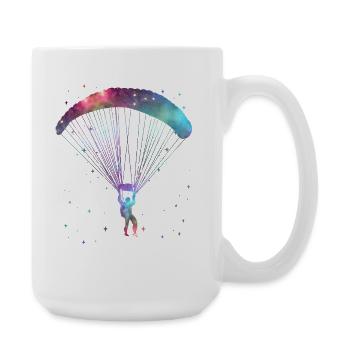 Paragliding Gleitschirmfliegen Gleitschirm - Große Tasse 440 ml - Weiß - Rechts