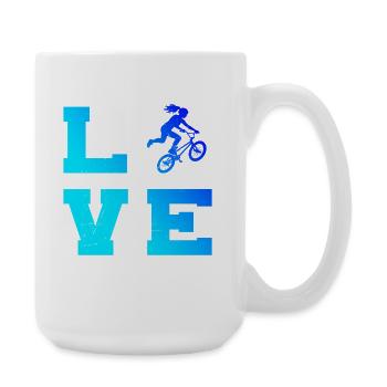 Dirt Jump Gift Idea for a Freestyle Rider - Large Mug 440 ml - white - Right