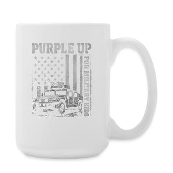 Violet pour les enfants militaires Camion Militaire Kid - Grande tasse 440 ml - blanc - Droite