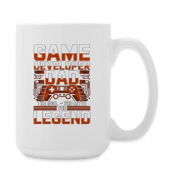 Game Developer Dad The Idol The Game Programmer - Large Mug 440 ml - white - Right