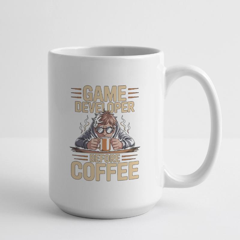 Game Developer Before Web Developer Coffee Lover Große Tasse 440 ml