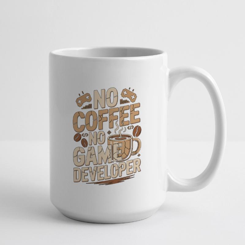 Game Developer No Coffee Game Coder Coffee Lover Große Tasse 440 ml