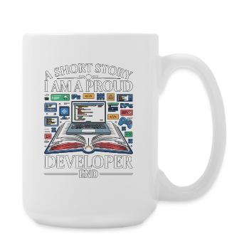 Game Developer A Short Story I Am Game Programmer - Große Tasse 440 ml - Weiß - Rechts