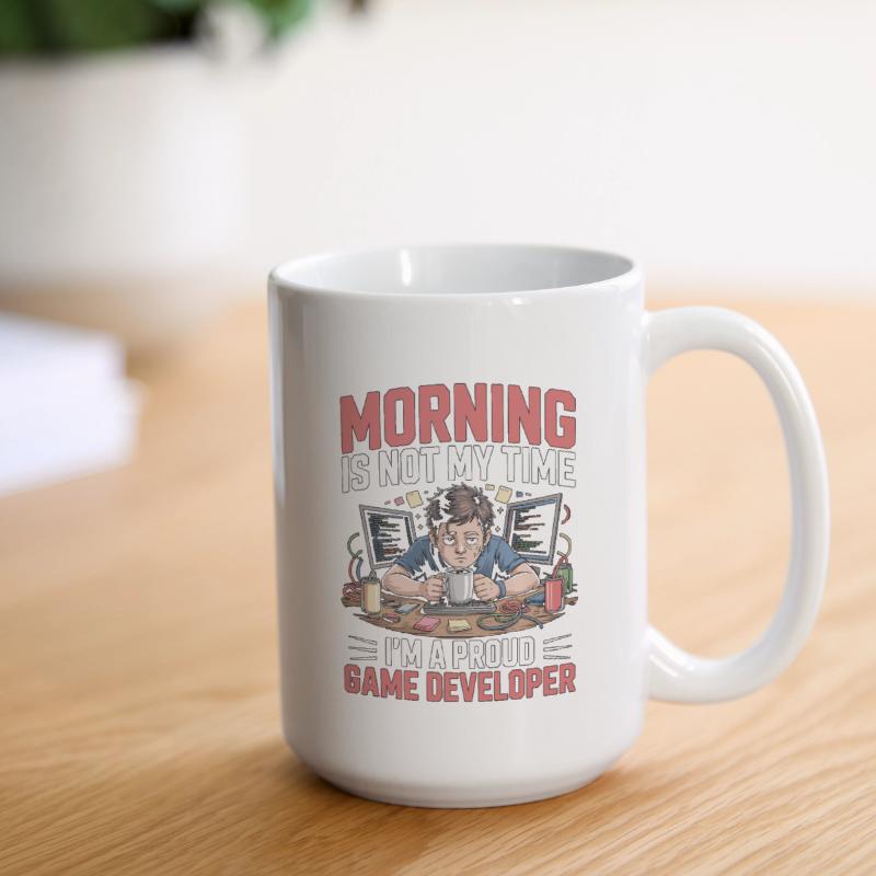 Game Developer Morning n’est pas mon temps Coder de jeux Grande tasse 440 ml