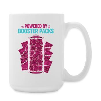 Angetrieben von Booster Packs Sammelkartensammler - Große Tasse 440 ml - Weiß - Rechts
