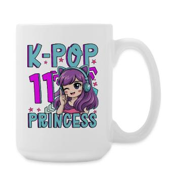 Princesse K-Pop Anniversaire de 11 ans - Grande tasse 440 ml - blanc - Droite