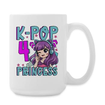 Princesse K-Pop Anniversaire de 4 ans - Grande tasse 440 ml - blanc - Droite