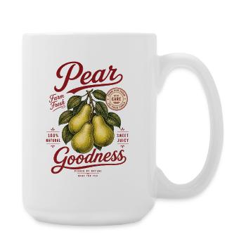 Birnen Pear Goodness Shirt - Große Tasse 440 ml - Weiß - Rechts