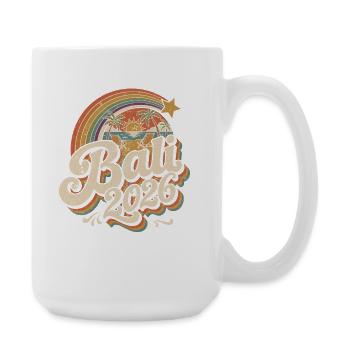Bali 2026 Retro Sunset Beach - Large Mug 440 ml - white - Right