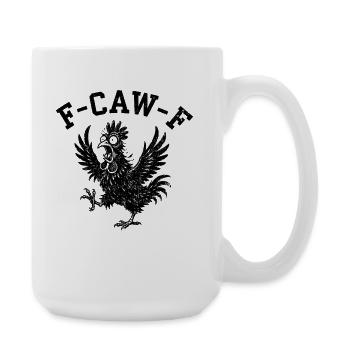 Rooster Silhouette F-Caw-F - Large Mug 440 ml - white - Right
