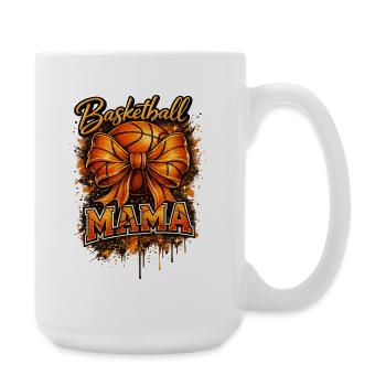 Vintage Mama Basketball | Sportliches Mama-Geschenk - Große Tasse 440 ml - Weiß - Rechts