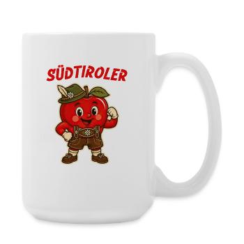 Südtiroler Apfel mit Trachtenhut - Große Tasse 440 ml - Weiß - Rechts