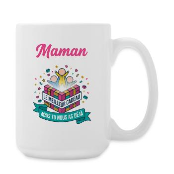Maman Meilleur Cadeau Enfants Drôle - Grande tasse 440 ml - blanc - Droite