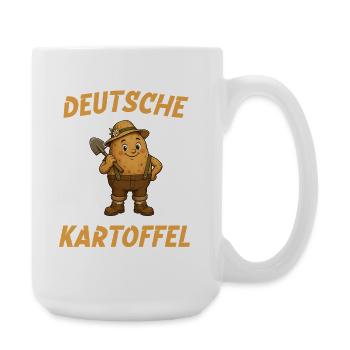 Deutsche Kartoffel mit Schaufel - Große Tasse 440 ml - Weiß - Rechts