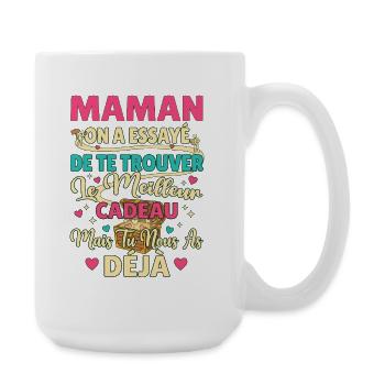 Maman Meilleur Cadeau Chasse Trésor - Grande tasse 440 ml - blanc - Droite