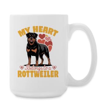 Rottweiler Rottie Dog Breed - Large Mug 440 ml - white - Right