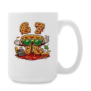 Conception de gâteau mathématique pour l’anniversaire 67 du Pi Day - Grande tasse 440 ml - blanc - Droite