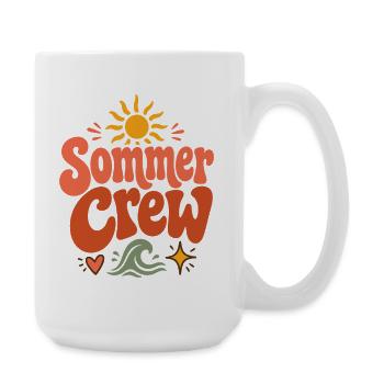 Sommer Crew Retro Sonne und Wellen Vibes - Große Tasse 440 ml - Weiß - Rechts