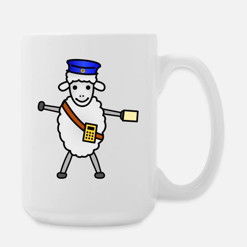 TIB_Schaf ner_bunt - Grande tasse 440 ml - blanc