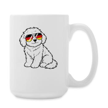 German flag dog German Germany dogs - Large Mug 440 ml - white - Right