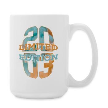 LIMITED EDITION 2003 23 JAHRE 23. GEBURTSTAG - Große Tasse 440 ml - Weiß - Rechts