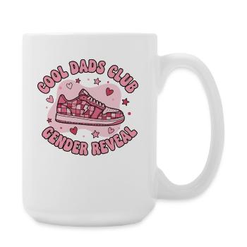 Gender Reveal Cool Dads Club Mom Dad Team Girl - Large Mug 440 ml - white - Right