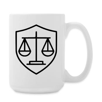 Jura Rechtsanwalt  Waage Jurist Gericht Gesetz - Große Tasse 440 ml - Weiß - Rechts