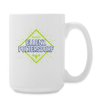 Ellenz-Poltersdorf an der Mosel Retro Weintrauben - Große Tasse 440 ml - Weiß - Rechts