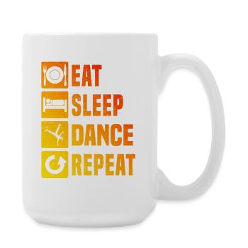 Geschenkidee für die Breakdancerin mit Break Dance - Große Tasse 440 ml - Weiß - Rechts